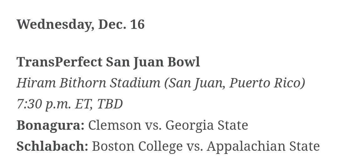 SSN_AppState's tweet photo. How do you feel about these Bowl Projections by @ESPNCFB for @AppState_FB #AppNation? 

Let me know in the comments. https://t.co/5fzztuj08y