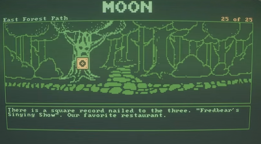 CubenFancy's tweet photo. @UnderScorePNG @colbadoodle Fredbear's Singin' Show is explicitly called out to be a Restaurant in Moon.EXE. Also would have to be around to where Edwin and Fiona (Or the Murray Family in general) considered it their favorite. https://t.co/PSdLoqx2HB