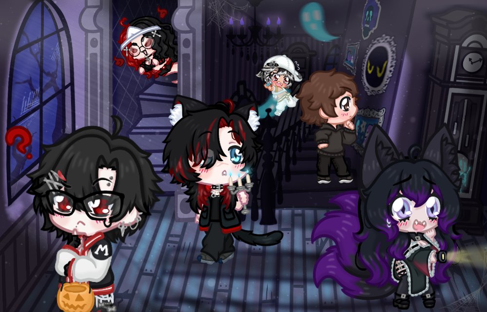 CrystalAshVT's tweet photo. ~ The walls told me you need a Latina Ghost in your life ~ 👻🎃

I Wanna thank @ToriKlepto3 for making this beautiful art piece of me and my Scooby Gang homies ;3; Everyone turned out so cute I just wanna nibble on em! 
Im so grateful for them and please please make sure to check them out for any future commissions! 🖤🖤