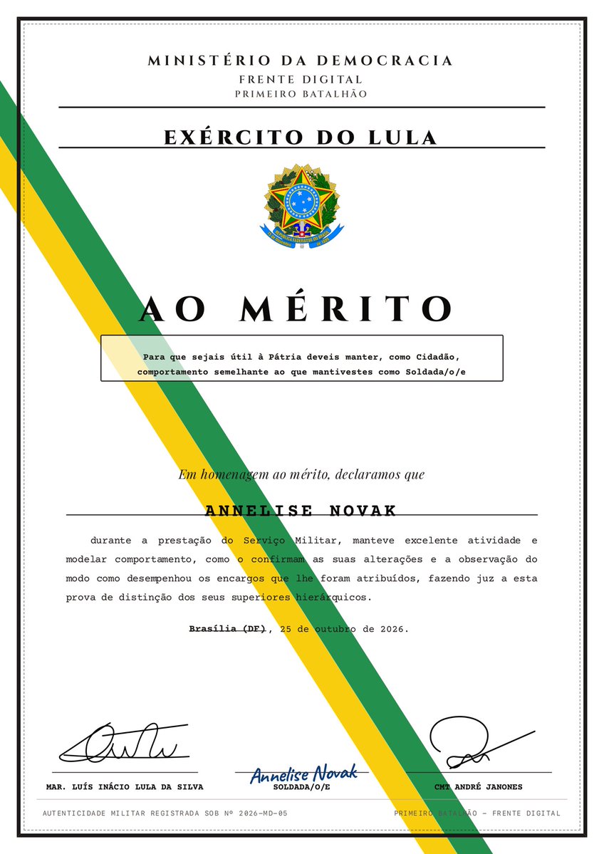 LIS06NOR's tweet photo. vote #Annelise33 única Presidenta com esse currículo e vice perfeitos #NorthSalem #LulaPresidente #AnnPrefeita #ExercitoDoLula #BolinhaVice ⭐️🦎 https://t.co/3HwJr9AOpU
