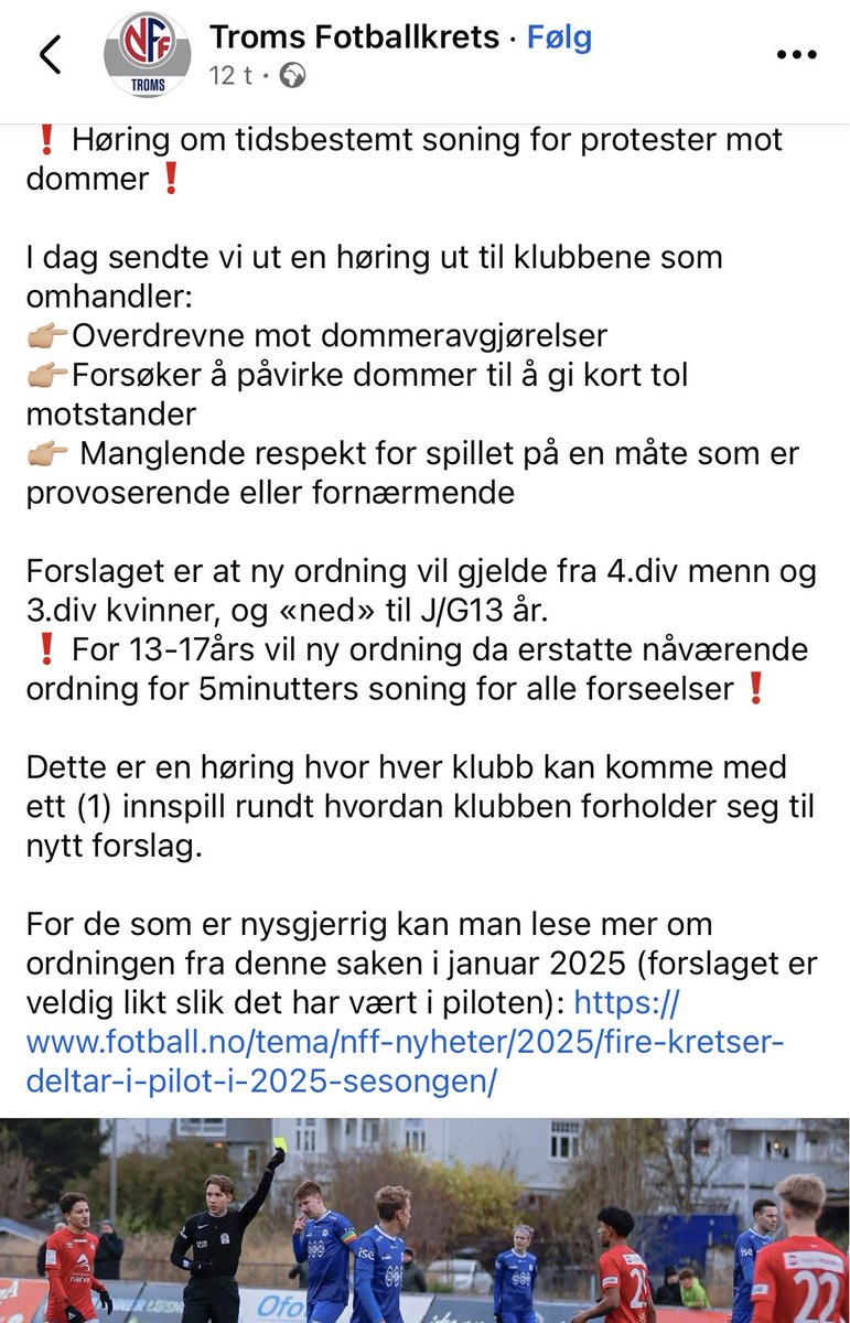 Lokalfotballen's tweet photo. Nå setter Trond Ivar Døvle igang dette tullet igjen. De fleste kretsene har takket nei, men Døvle kjører på med dette personlige prosjektet sitt.

Romerike klarte heldigvis å stoppe det, og man er klare for kamp igjen. https://t.co/zUD64wcVyu
