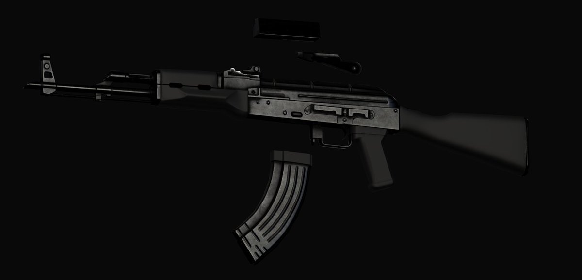 Ashenaiii's tweet photo. AKM model (WIP)

#Roblox #robloxdev #3dart #AdobeSubstancePainter https://t.co/AQJp7nVOHL
