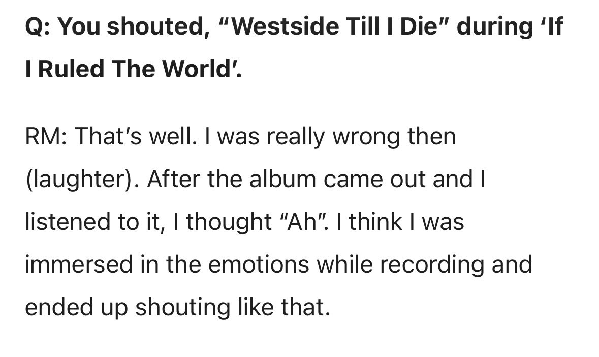 domodachied's tweet photo. namjoon actually mentioned this in an interview he did after releasing the rm mixtape in 2015 😭 https://t.co/t342Ki5PDA