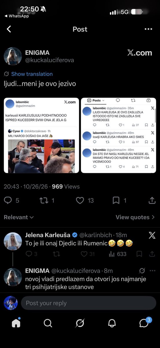 GOLAISTINADjeda's tweet photo. E DA I INACE SU OVO NJENI PROFILI SA KOJIH SAMA PISE, OCIGLEDNO SAMA SA SOBOM JER JE I FOTOGRAF NAPUSIO😂 PA NEMA S KIM.
VRATI PARE OD TELEKOMA DRO*O. DA IZLECIMO NEKO DETE A NE DA KUPUJES KEPE I PEDE*E DA TE JE*U U TU KUPUSARU https://t.co/mc5uczWT5b