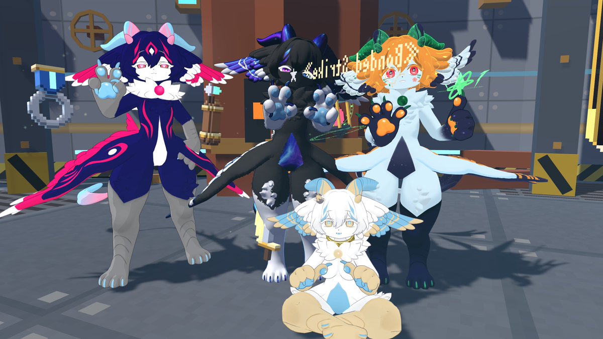 KrakkaCafe's tweet photo. The Aru gang plays Frontier Archive! We got to fight an astrolabe and fate itself! Really loving this game!🥰
アルー一行が『フロンティア・アーカイブ』をプレイ！ アストロラーベや運命そのものと戦うことになったよ！ このゲーム、本当に最高！🥰 #VRChat #frarc #FrontierArchive https://t.co/RtkZAYB4Un
