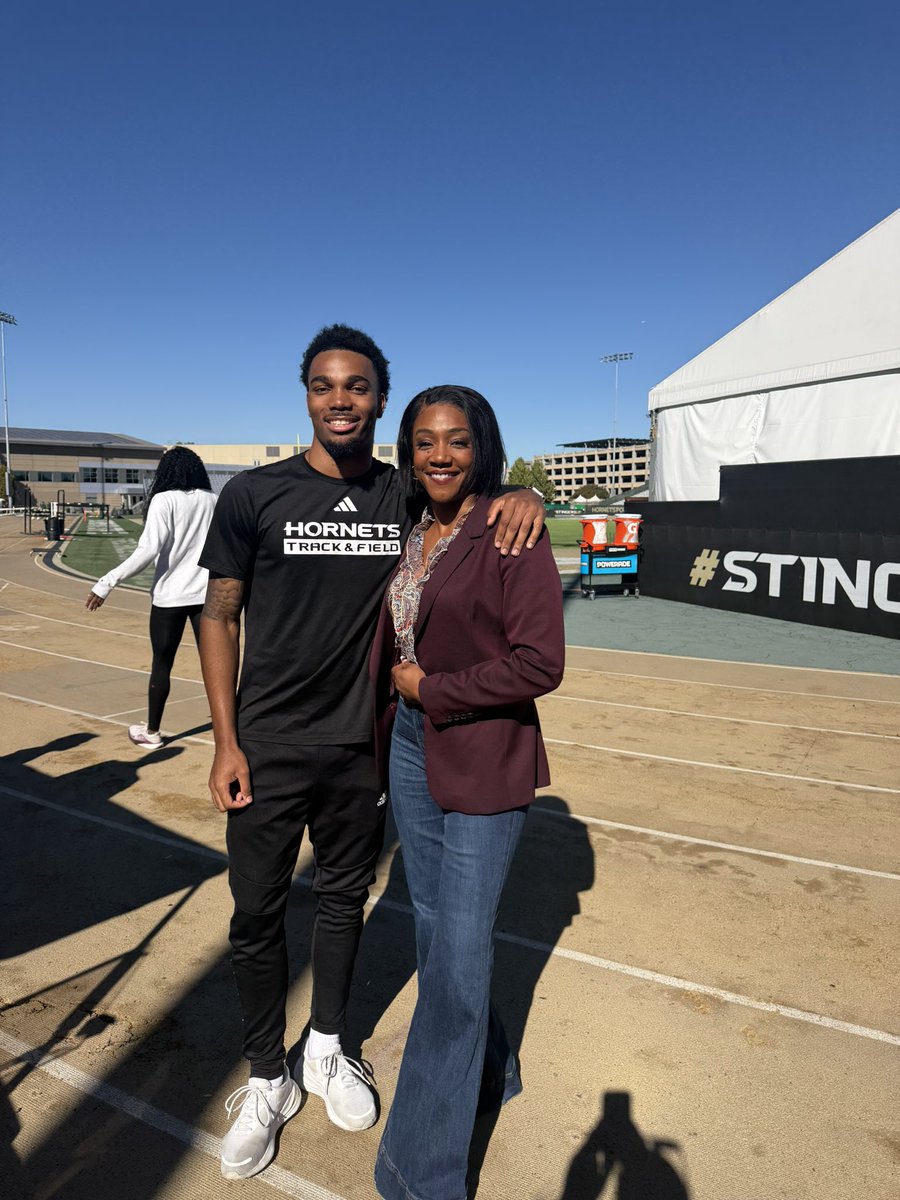 SacKenny's tweet photo. Walked out to the track today and saw comedian, actress and author @TiffanyHaddish speaking to my team. What a fun moment. She brought amazing energy.  

Thanks for the surprise! https://t.co/1BMg9bVZOl