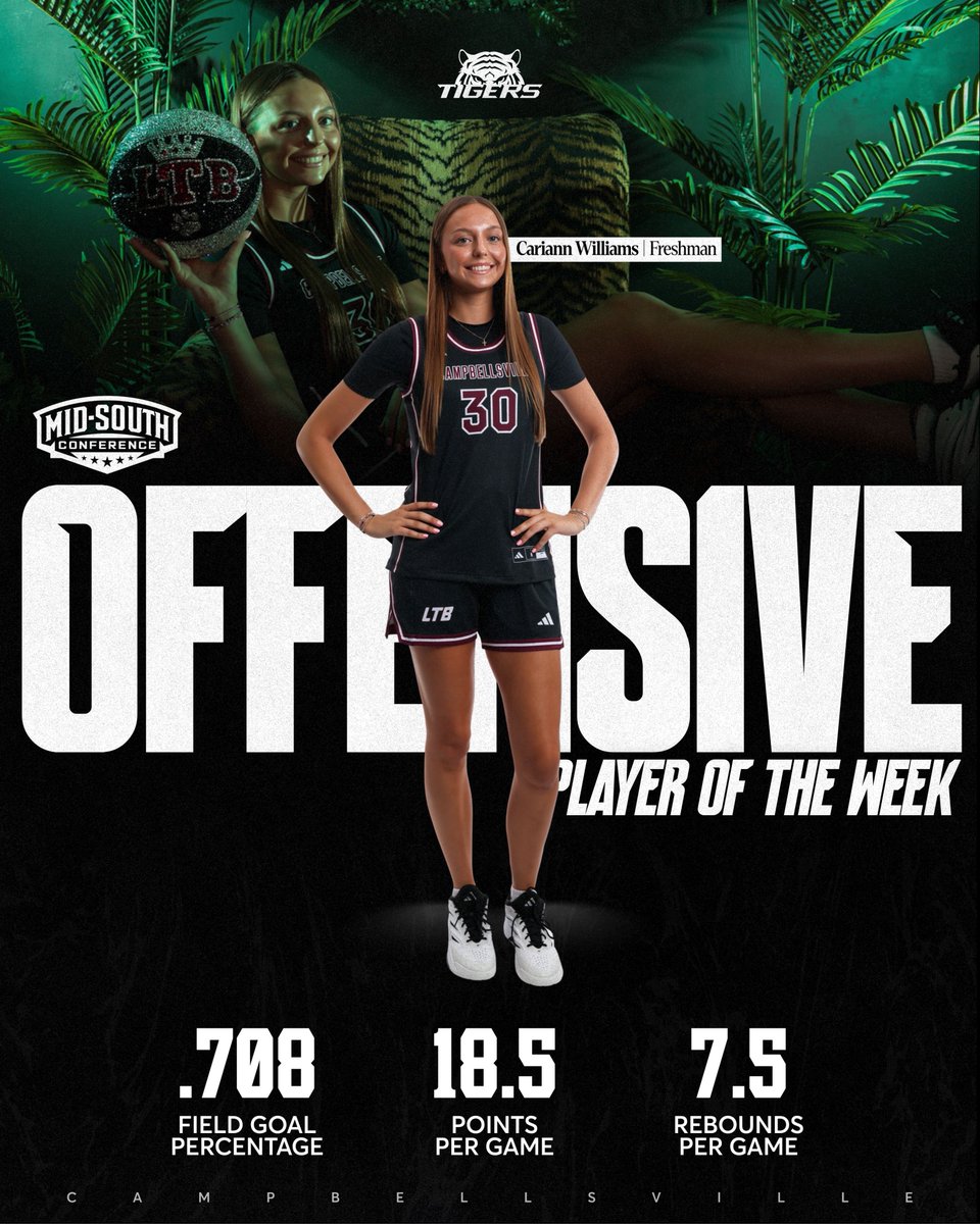 LTB_CU's tweet photo. Williams' performance in first-ever collegiate contests earns her MSC Offensive Player of the Week
https://t.co/cWEDDT7sCO https://t.co/KTGRDOYndW