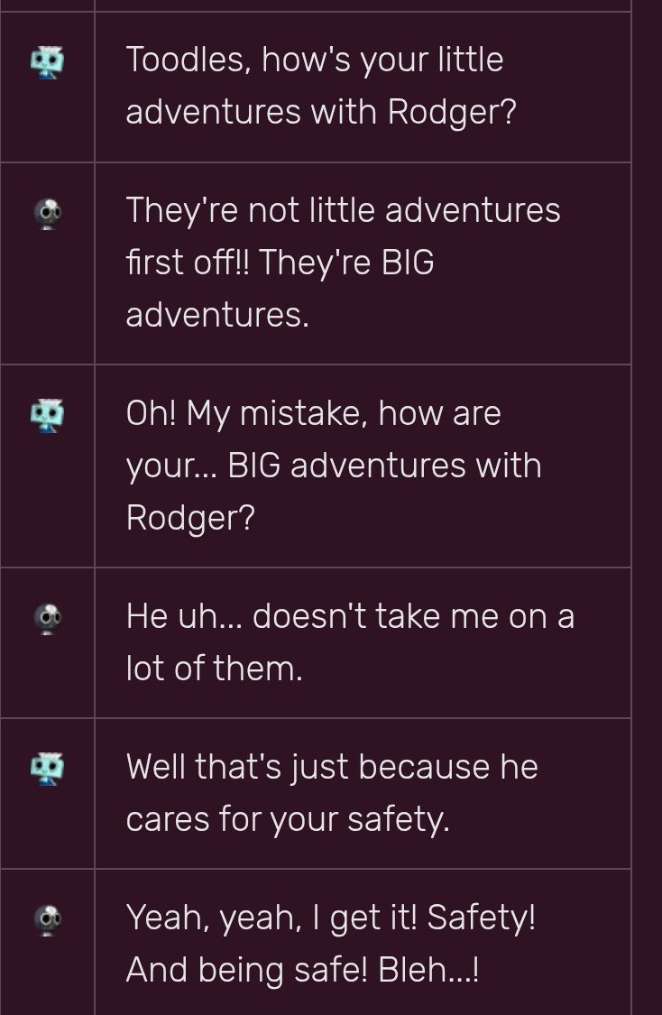 callainrose's tweet photo. She's trying to be intimidating despite they keep disregarding her and i also noticed she's trying to be like rodger by interviewing them when it makes some toons uncomfortable just like how he did, she's trying her best so hard it hurts my soul https://t.co/vsIVgsChFL