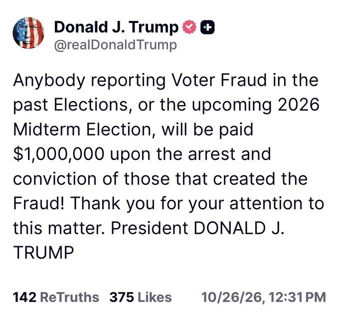 royermattw's tweet photo. Texas Lt. Gov. Dan Patrick tried this in 2020. $1 million for voter fraud tips.  

The first check, $25,000, went to a Democratic poll watcher in Pennsylvania who caught a Republican voting twice.  

The Republican pleaded guilty. https://t.co/5QJ16cX16V