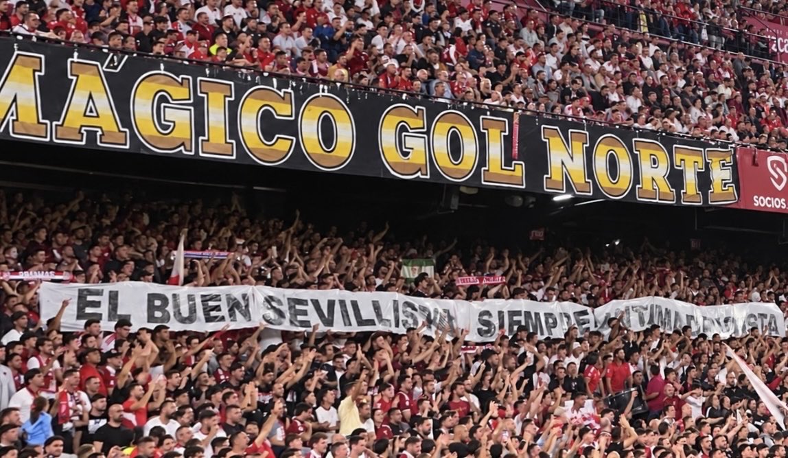 UltrasPresent's tweet photo. Mensaje de Biris Norte 🔴⚪️

“EL BUEN SEVILLISTA, SIEMPRE ANTIMADRIDISTA”

Sevilla FC - CA Osasuna. https://t.co/u5lCzNvxe6