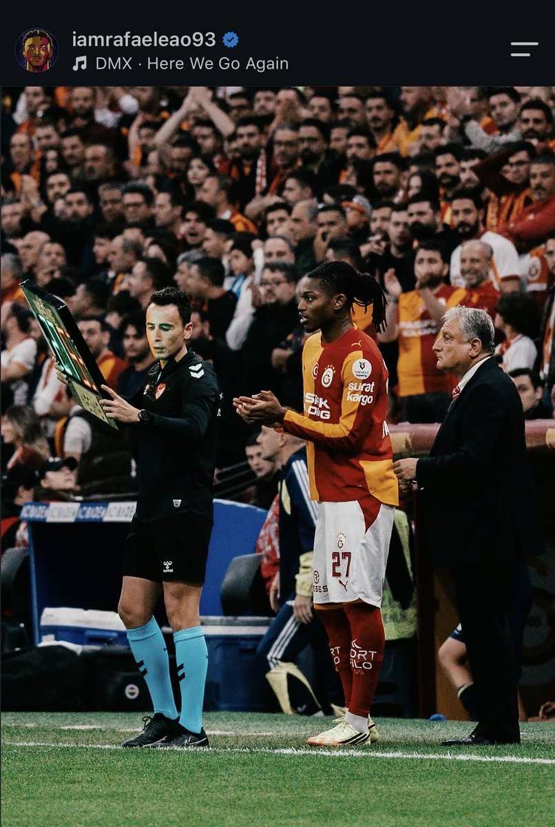 GSarayVideo's tweet photo. Rafael Leão: "İstanbul sarı kırmızı 💛❤️" https://t.co/BbLGxEszX7