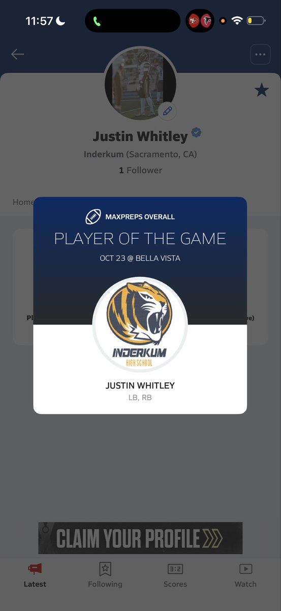 jdubb8150's tweet photo. after earning player of the game on Friday and having a great win vs Bella vista here is my film from the game
@CoachTTMP @CoachhDre @Inderkum_FB
@SUUFB_ @CoachAmoako 
@WCPSacramento
@Rundatheball @CoachE916
10 tackles
3 solos
1 TFL
1 Fumble recovery https://t.co/hNQFEGC78L