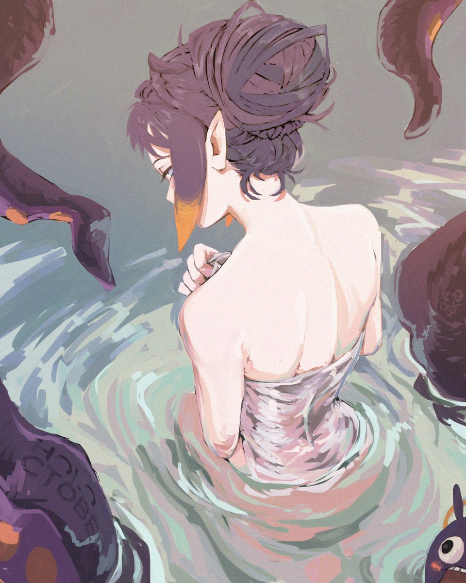 Chalek0's tweet photo. 25 - Onsen
#inART #holoctober https://t.co/80zdaRs52g