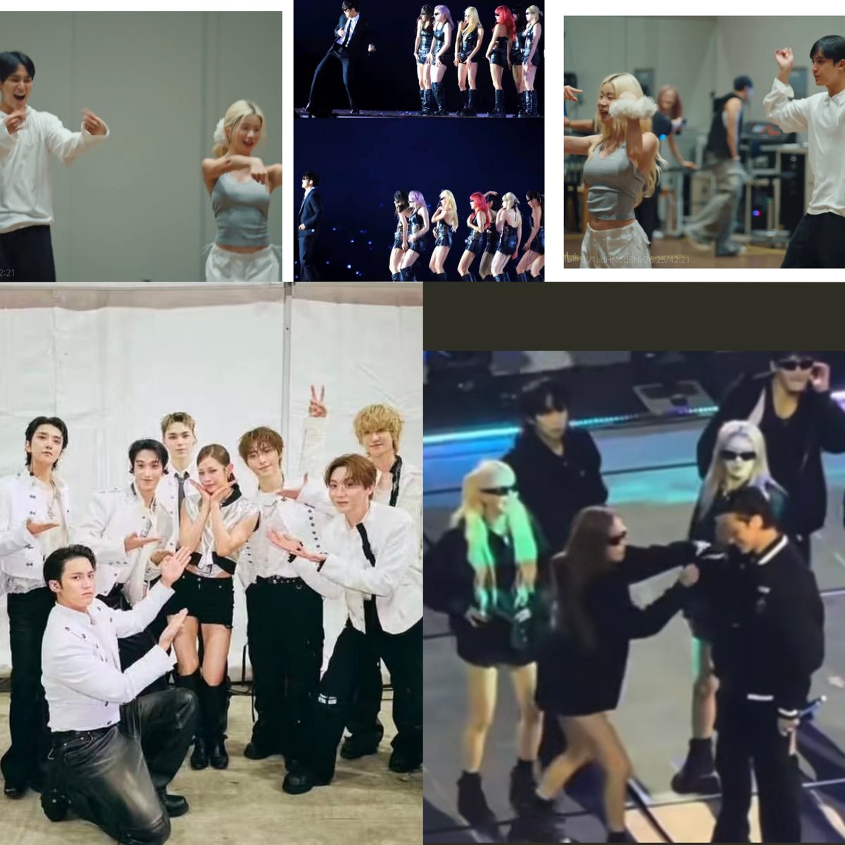 Skylar_Iri's tweet photo. Are the backup dancers deliberately provoking fans? Do they have some weird obsession with acting like SEVENTEEN’s wives, or are they trying to become celebrities and debut as idols themselves??? 💀 https://t.co/sp32sPZea1