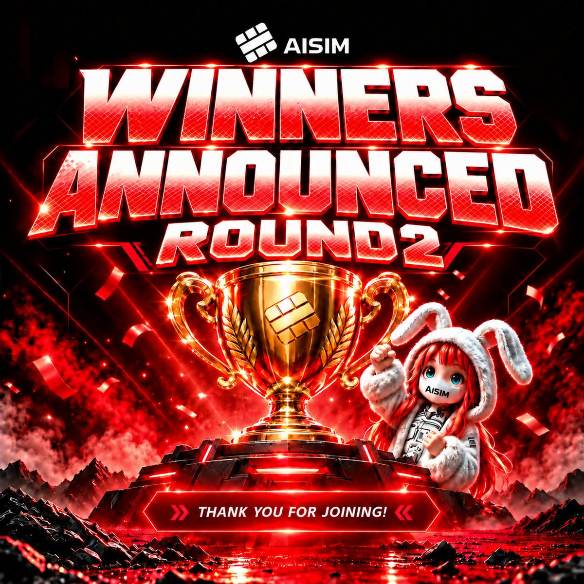 AISIM_EN's tweet photo. 🏆 AISIM Giveaway — Round 2 Winners Announced!
🎁 20 Winners × 500MB eSIM!
@Maidatacrypto @skono0 @NKujamba38387 @nokic2lg @bigTachi
@Khalifampya @ayuarn1717 @kamikazexzr @algosmartchain @Gukesh2312
@DevJafar @Aiwayter @fwoglly @shuliosman @Abdulhakimskf
@BluewaltzK3 @JayPyrites @itsdanagain4 @comedy99779 @chimela_x
Congrats to all winners! 🎉
👇 Winners, drop your TG username below to claim your eSIM!