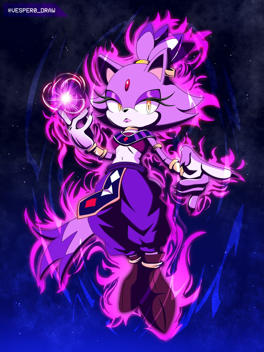 Vesper0_draw's tweet photo. Blaze, the goddess of destruction.

#blazethecat #dragonball #fanart https://t.co/zeHNUUwzm3