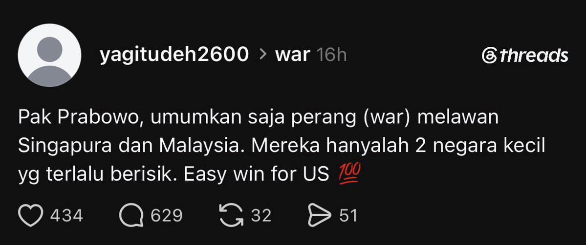 rabbaniahmad_'s tweet photo. dia ingat, dengan perang boleh selesaikan semua masalah ke? nanti lagi banyak masalah ada lah. ni lah sejenis manusia yang tak guna kan fungsi otak dengan sepenuhnya. https://t.co/wdUwwGkdN3