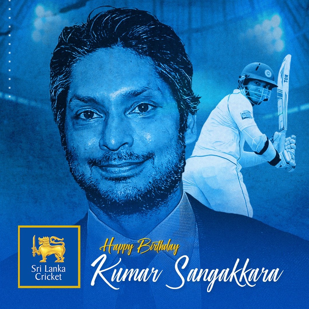 OfficialSLC's tweet photo. Happy birthday to legendary Kumar Sangakkara! 🎂🎉 https://t.co/MIxjFYaGjn