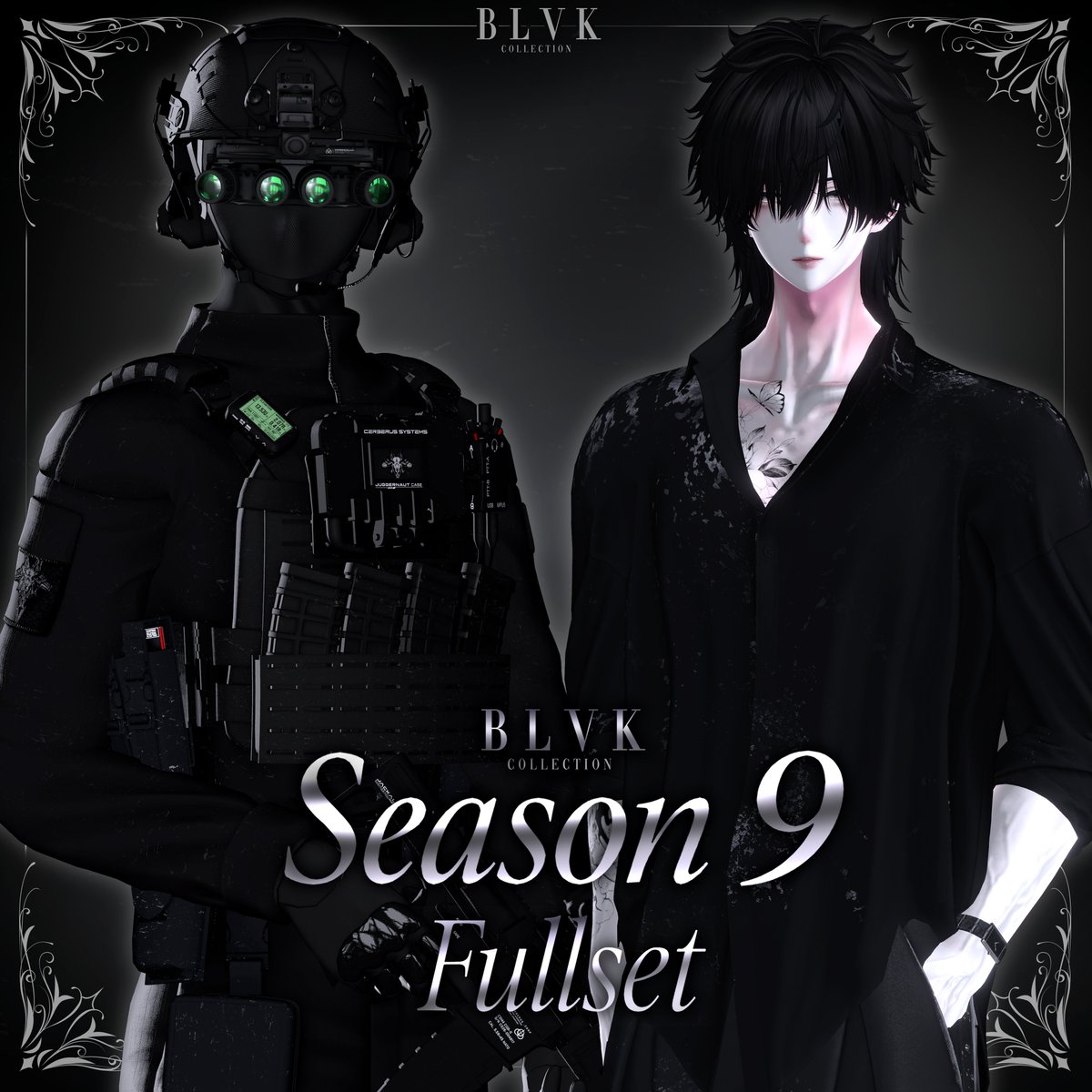 BLVK_Collection's tweet photo. ◆◆BLVK Collection NewRelease◆◆
「Cerberus Protocol」「BLVK S9 Fullset」の販売を開始しました
#BLVKCollection #VRChat https://t.co/SE6mgSaWqQ