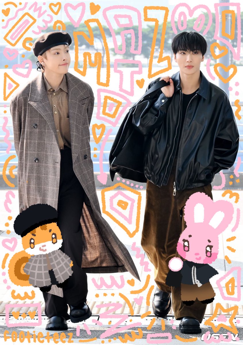 footieteez's tweet photo. let’s be fashionable with dad and mom 🧡🩷 https://t.co/QnhNxMxY3r