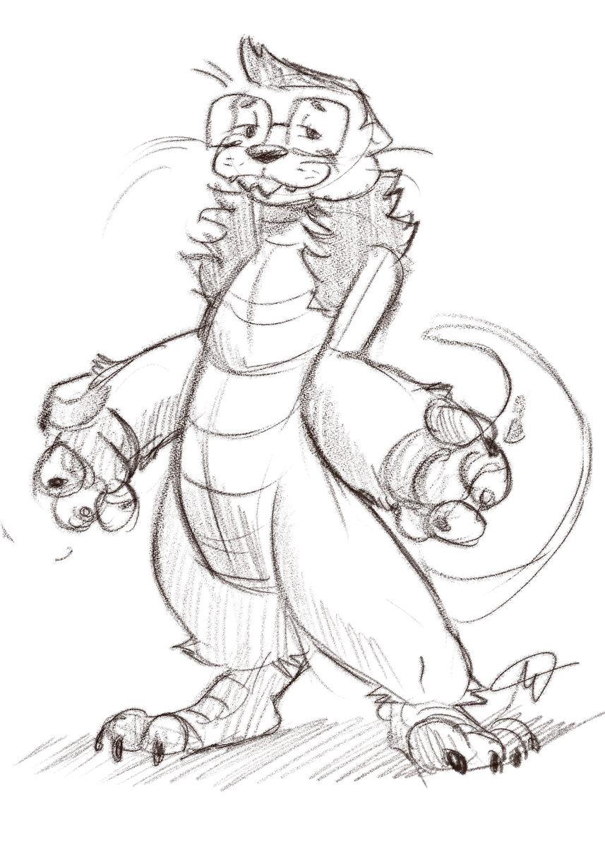 CyberMarkArts's tweet photo. Quick little sketch. I wonder if people would like these as a cheap comm. It was really fun to make something loose like this. https://t.co/iSt3gZMTLm