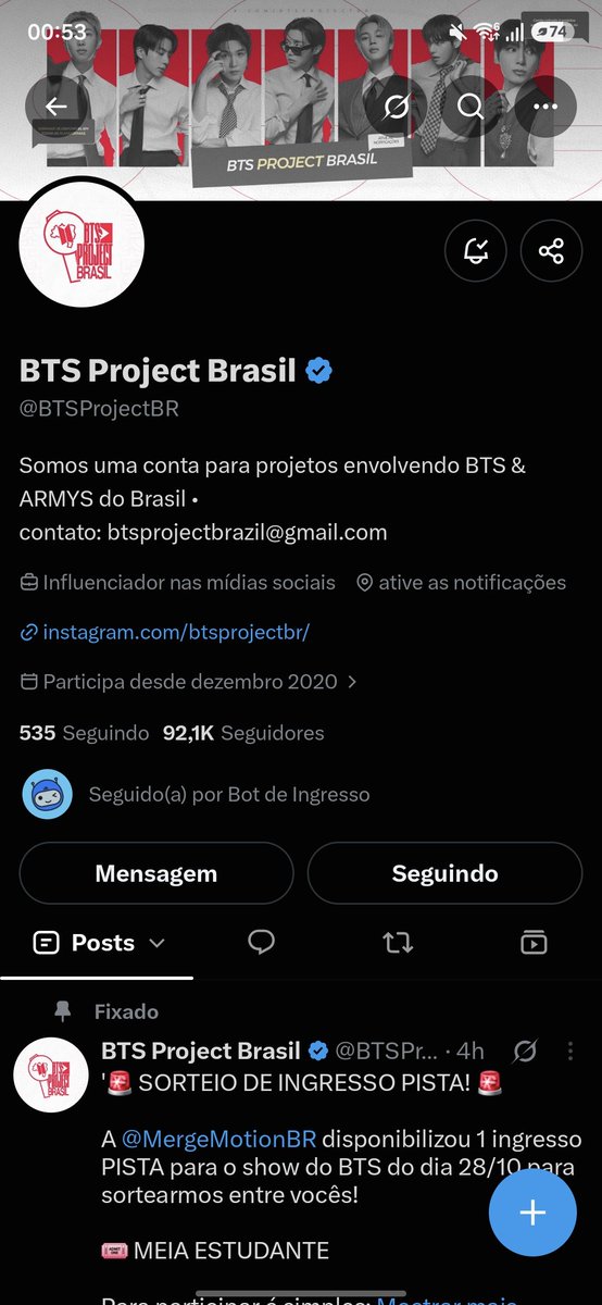 binnieyas's tweet photo. @BTSProjectBR @MergeMotionBR Feito💜, quero muito esse ingresso https://t.co/xJCa1EOXcu