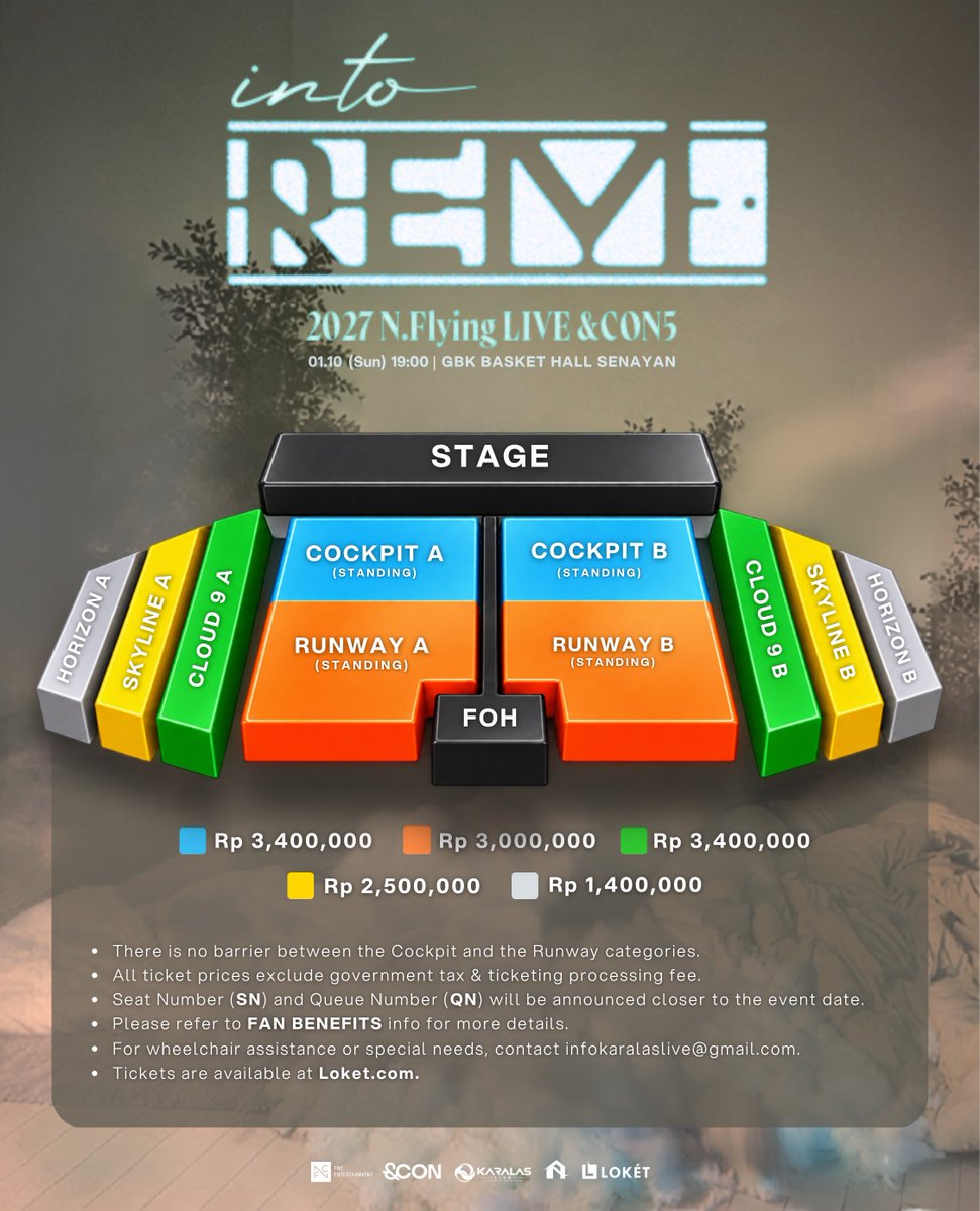 NFlyingofficial's tweet photo. 2027 N.Flying LIVE ‘&amp;CON5 : into REM’ IN JAKARTA
>> https://t.co/kr1WF9qoIC

#NFlying #엔플라잉 #엔콘 #into_REM https://t.co/MI4XQTD2zI