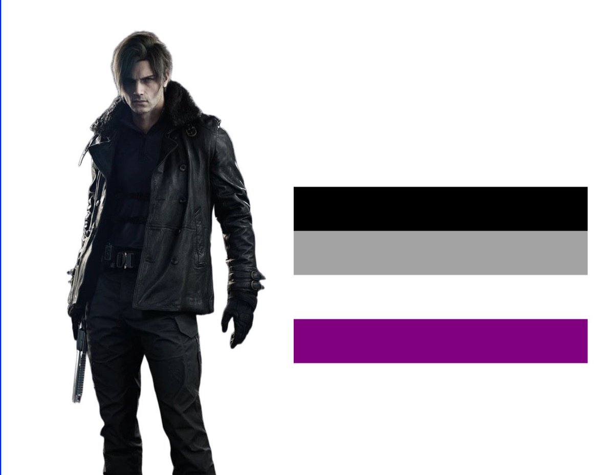 KennedysFave's tweet photo. Leon stands with asexuality, happy asexual awareness week https://t.co/8ALrmu9Ycy