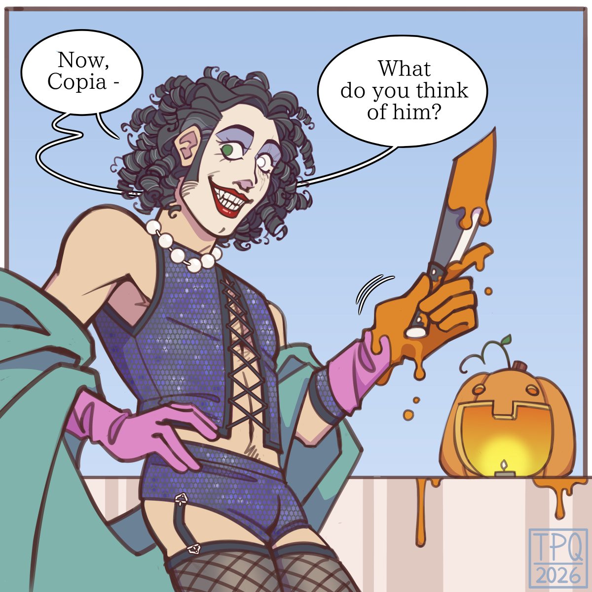 flyinlaboratory's tweet photo. My DTIYS for ale_posts on insta! Perpetua's costume won the poll I ran here weeks ago and Copia already had the tricycle, so I made the executive decision for his lol Happy Halloween :} #thebandghost https://t.co/zzOU81ChSP