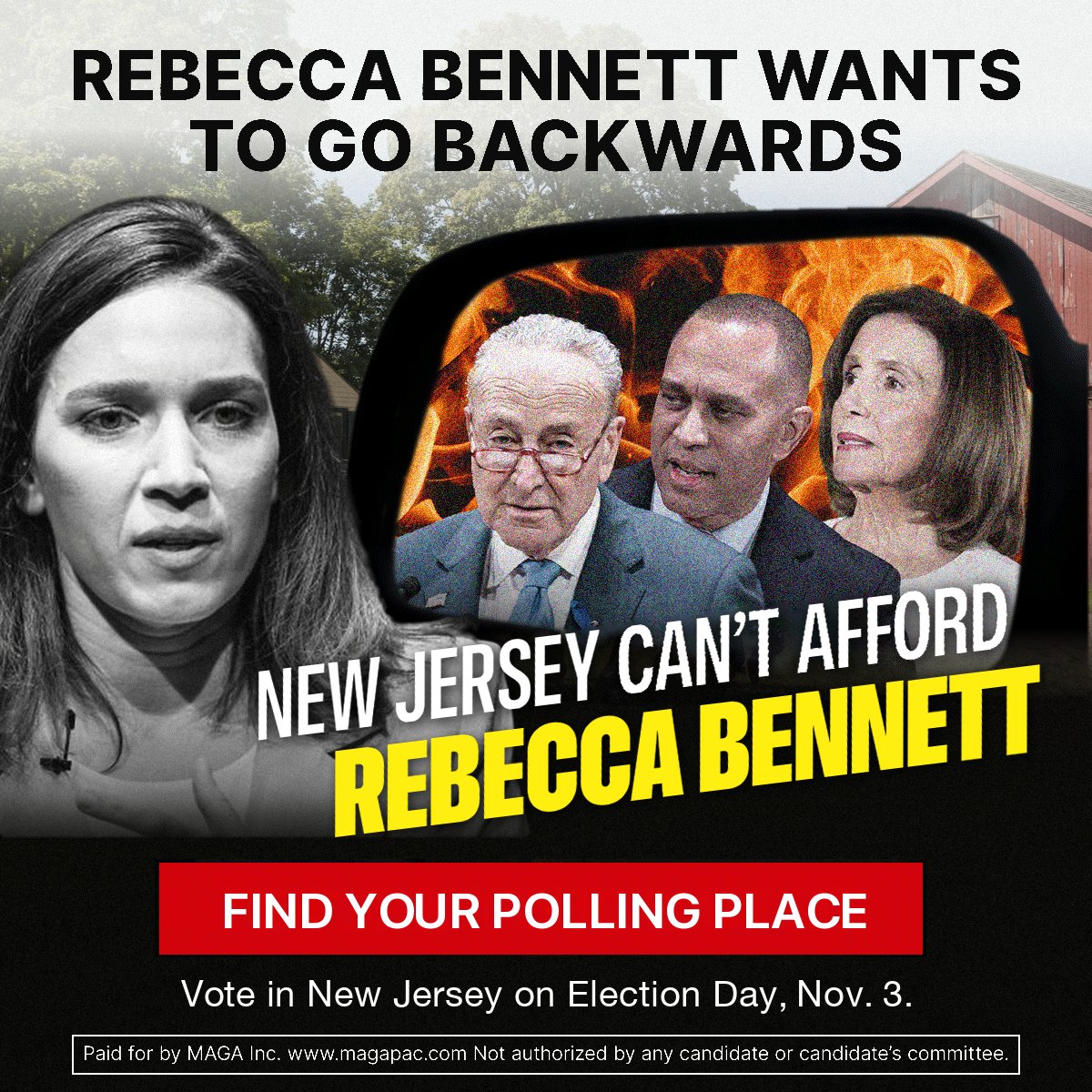 CSVC2026's tweet photo. Inflation. Tax hikes. Open borders. We can’t afford to go back. Don’t let the Democrats’ agenda win. Find your polling place and make your plan to vote on Election Day, Tuesday, Nov. 3.
