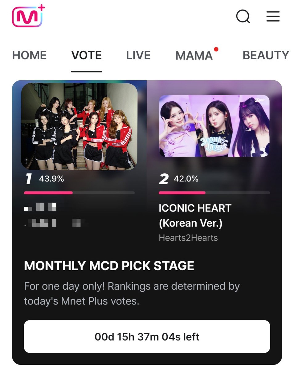 crmnssta's tweet photo. MONTHLY MCD PICK STAGE

vote ini cuma sehari dan bakal ditutup malam ini jam 22 WIB. jadi, hachu, ayoook vote sekarang
🔗https://t.co/cNTltc4qiw

kita udah jalan sejauh ini, kemarin win weekly dan sekarang saatnya maju di monthly buat dapetin tropinya sekaligus buat nominasi MAMA 2026

kasih tahu yg lain ya, semangaaaat ✊🏼