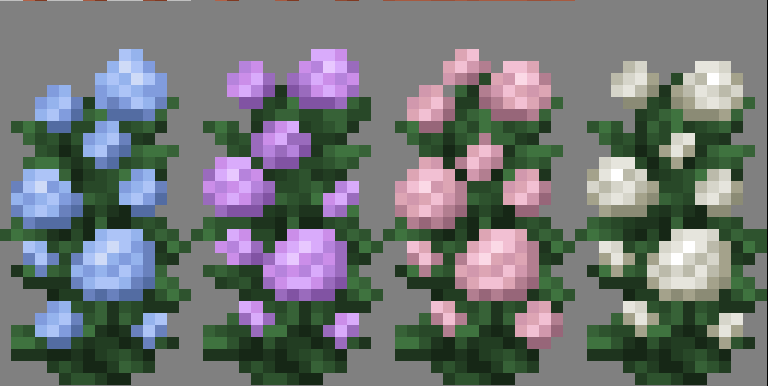 inthecosmo5's tweet photo. #minecraft #minecraftmod #pixelart hydrangeas https://t.co/ljV3jAiFMt