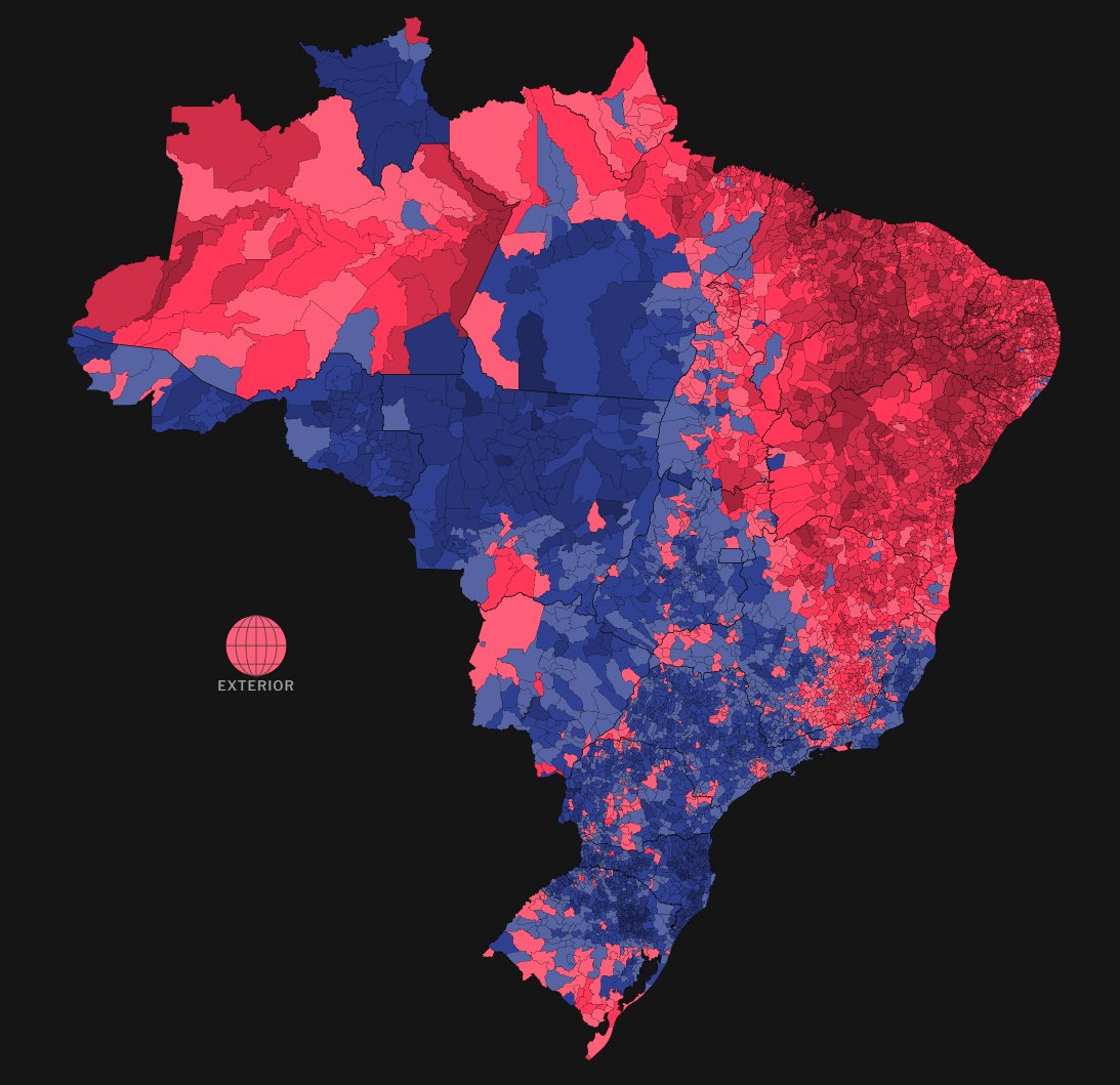 franzisquinn's tweet photo. 75 mil curtidas no mapa de 2022 sendo postado como se fosse desse ano. Esse é o mapa real. https://t.co/E7rfOXA63d