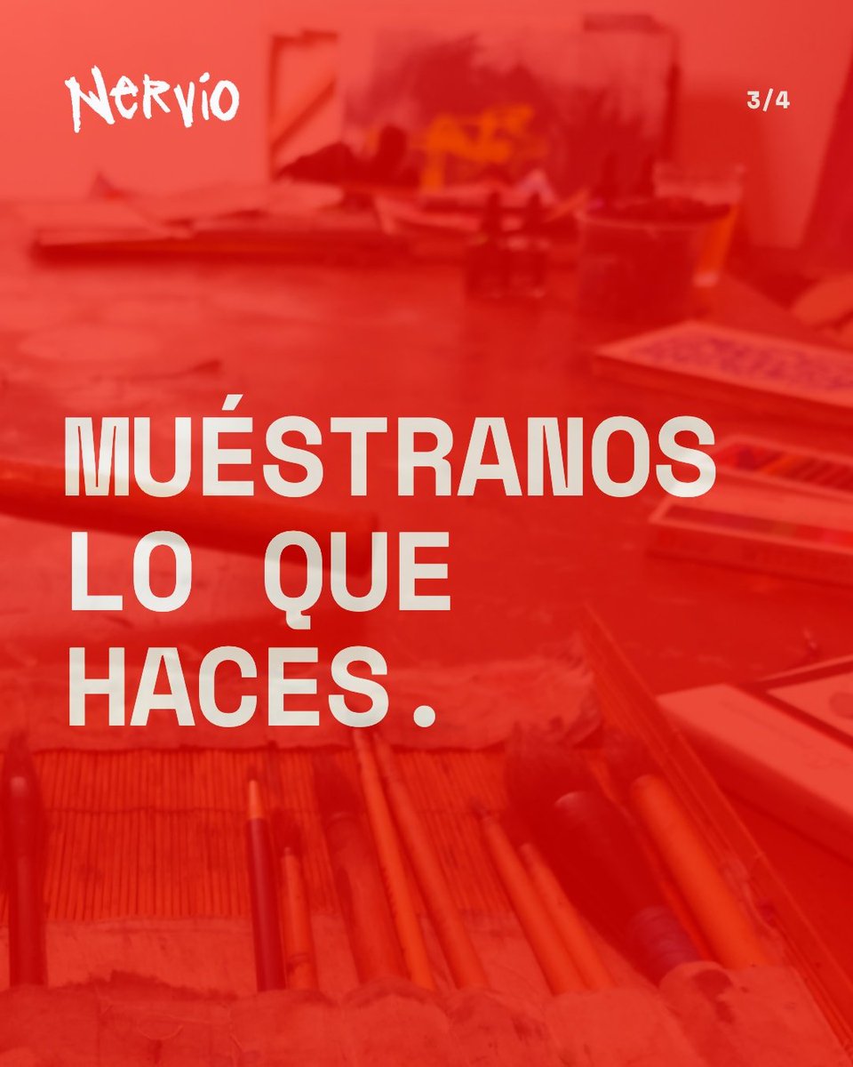 NervioArt's tweet photo. Artista queer: queremos conocerte.

Nervio, espacio independiente de arte queer en Guadalajara, abre una red para artistas de GDL, México y Latinoamérica. Cualquier disciplina, cualquier momento.

¿Conoces a alguien? Compártelo.
https://t.co/56ovxlDoOu https://t.co/hIUXuRMon1