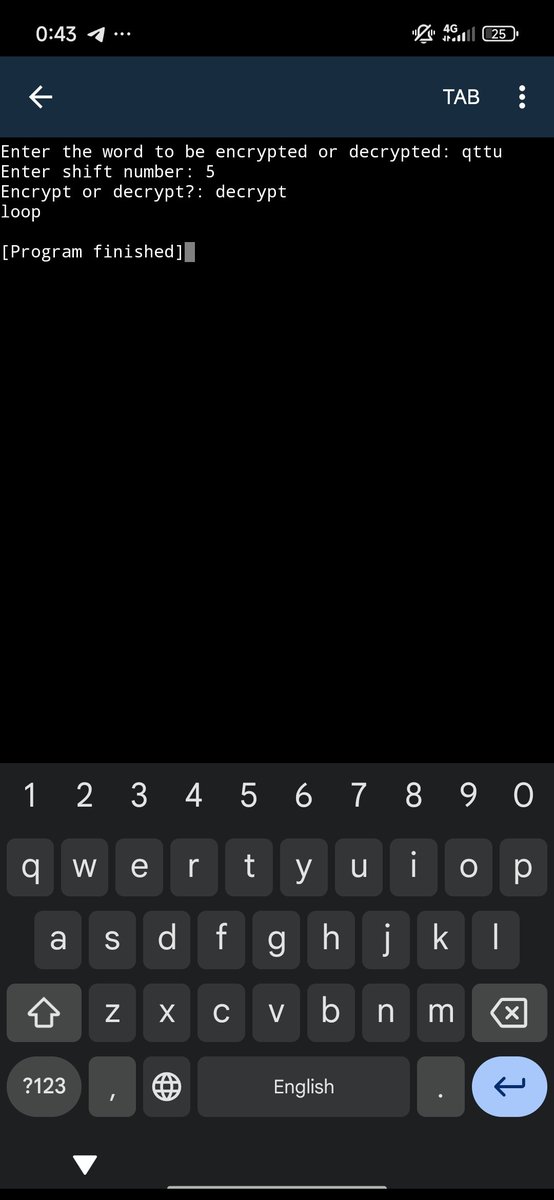 NHUR_of_Web3's tweet photo. GM CT.🥹

You gaizzz... I've completed the Caesar Cipher Project 😭
You noticed I wasn't active? Was battling with it >>😔
I almost gave up but "You don't fail until you stop trying."🔥😝
I kept pushing despite errors and HERE IT GOESS! 
DAY 21 OF DOCUMENTING MY PYTHON JOURNEY. https://t.co/Rcdbm6Iy8j
