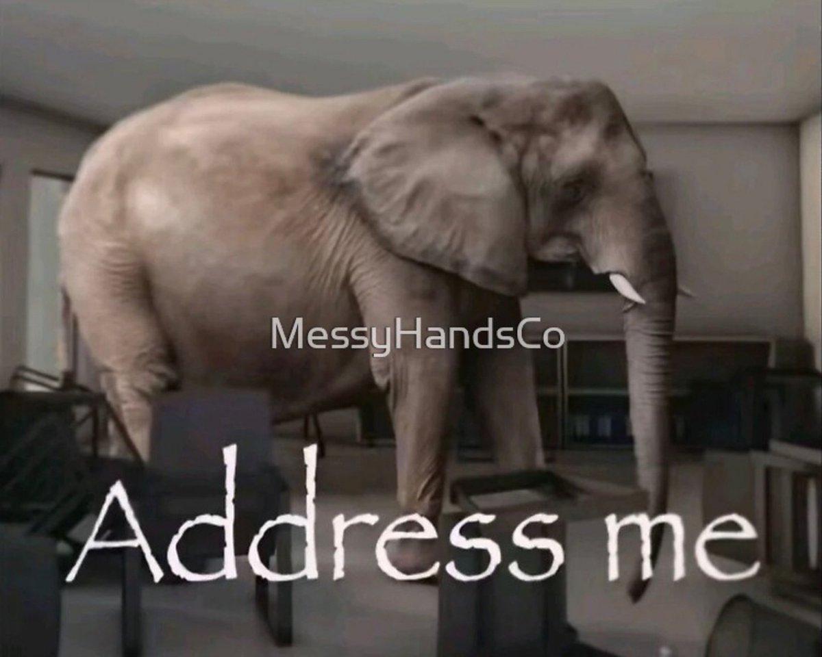 Tecolotl_CH's tweet photo. Me encanta el chiste de que un personaje está contando algo, y menciona "hay que hablar del elefante en la habitación"
Y hay un maldito elefante dentro https://t.co/NrUdk7UnEo