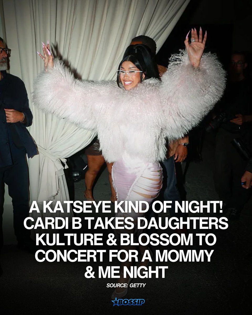 Bossip's tweet photo. The Bronx rapper enjoyed a mommy and me night with daughters Kulture and Blossom at KATSEYE's New York concert.

More on #BOSSIP.com --> https://t.co/NuF348Any6 https://t.co/6IRJAl5ObV