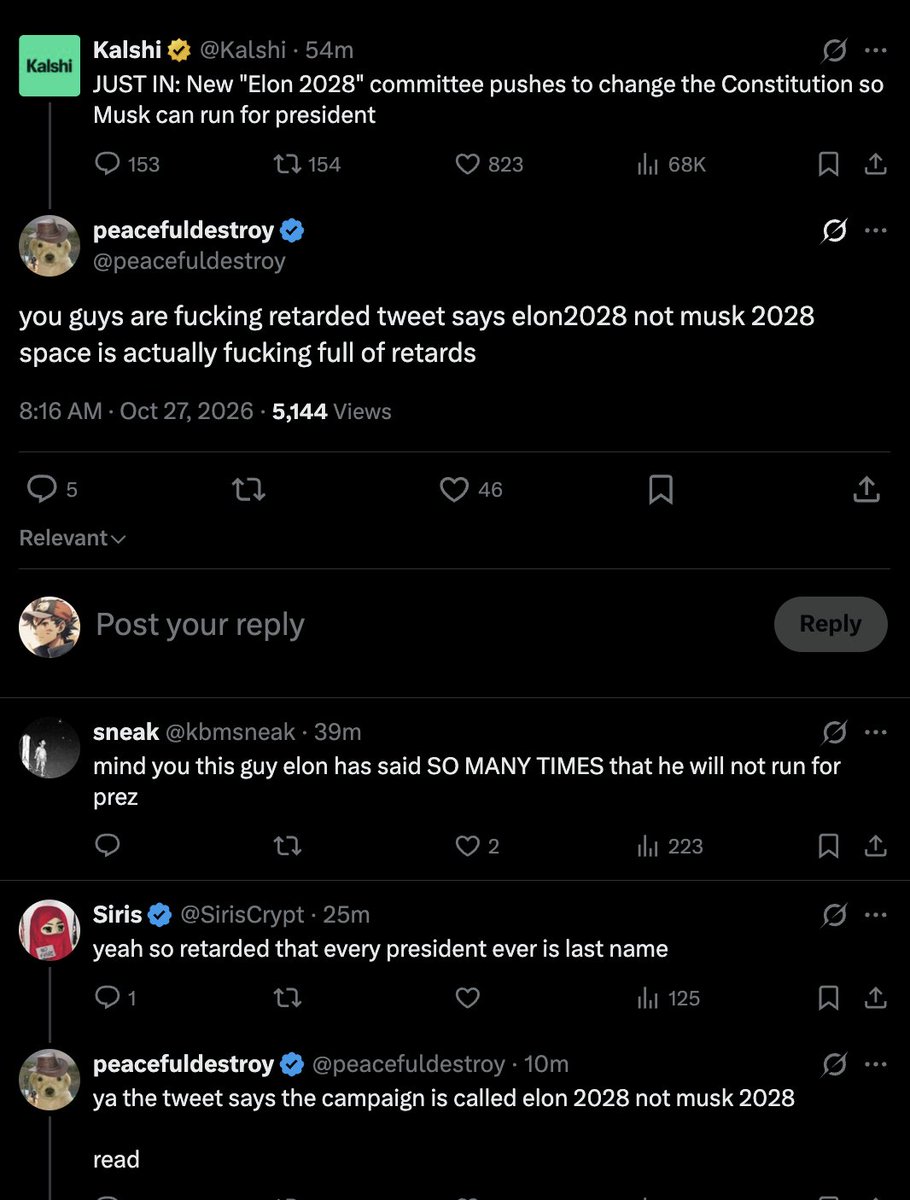 ashrobin's tweet photo. babe wake up, the memecoin people are arguing under a post that is completely unrelated to memecoins about why the ticker on their 200K topper is the "right one" https://t.co/5TFQOFmA3a