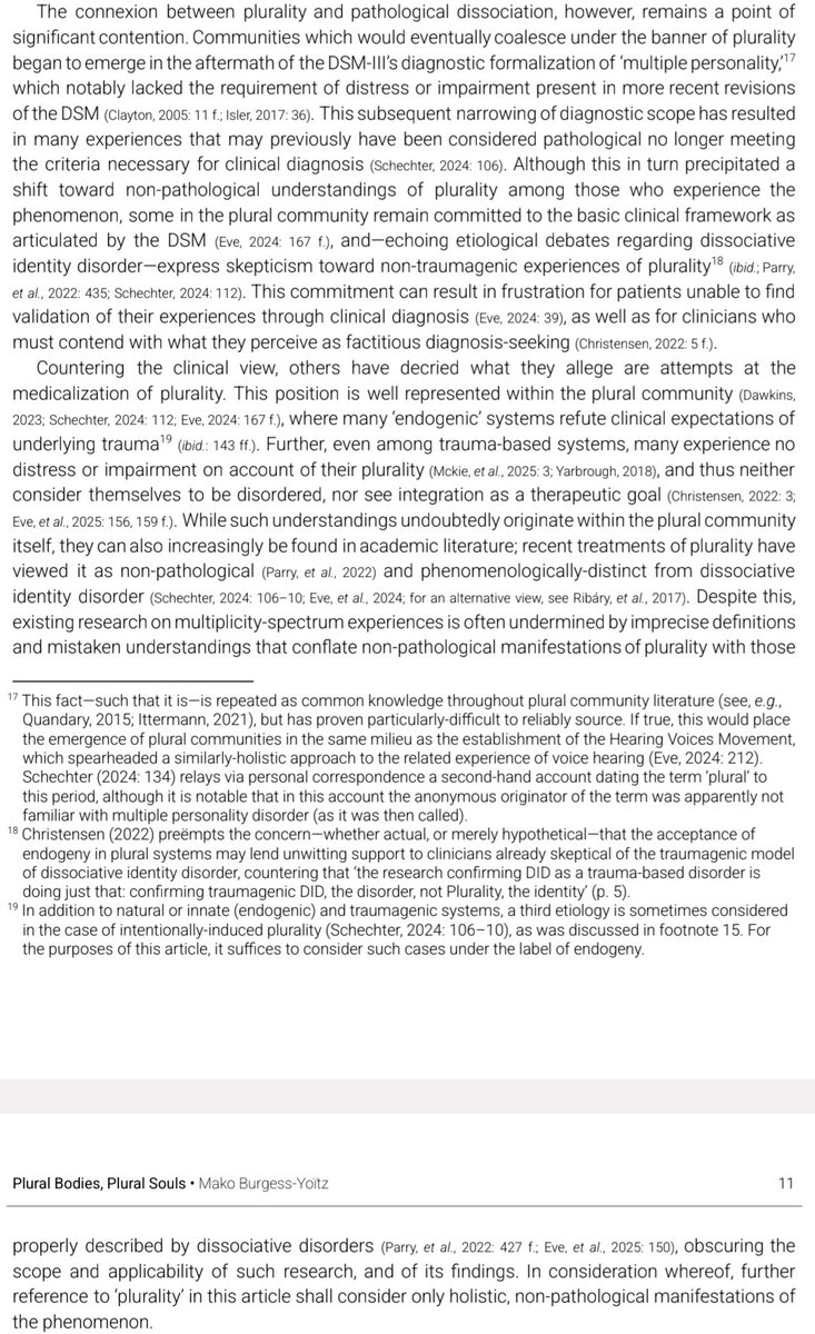 GuardiansSystem's tweet photo. @nrthwstzmbgrl @sugarloafclowns @ClontGene @MaziMorbid That's because it's the wrong term!
The word is 'endogenic', and it isn't the idea that a CDD can form without trauma. It's the idea that a system - not the same thing as a CDD - can exist without being caused by trauma. It's about multiplicity, not dissociative disorders! :) https://t.co/qBZVyrsraY