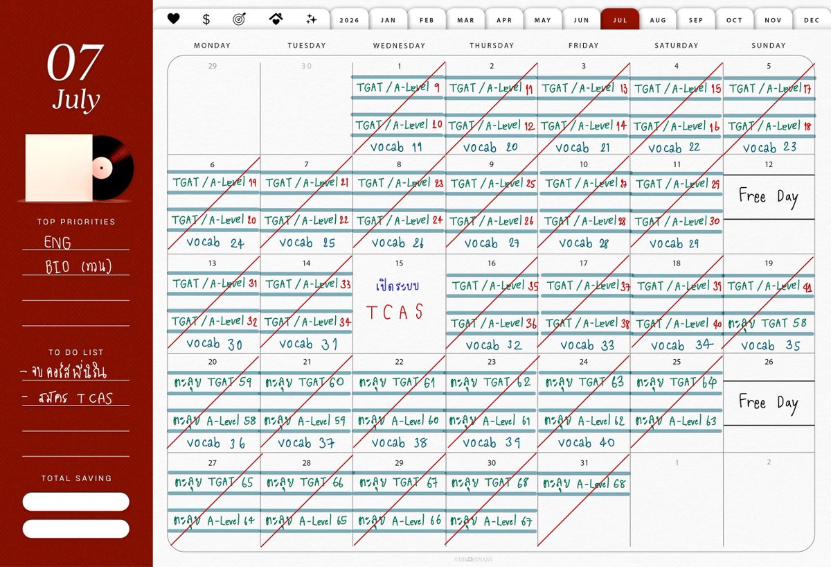 for_you_2007's tweet photo. แจกแนวทางวิธีวางแผนอ่านหนังสือของผม ที่เคยทำไว้ ส่วนใหญ่ผม prefer การเก็บรายละเอียดจากการทำโจทย์มากกว่าการไปนั่งงมอ่า���เนื้อหา😆 #tcas #alevel #dek70 #dek71 #dek72 https://t.co/HyJPzOrXWM