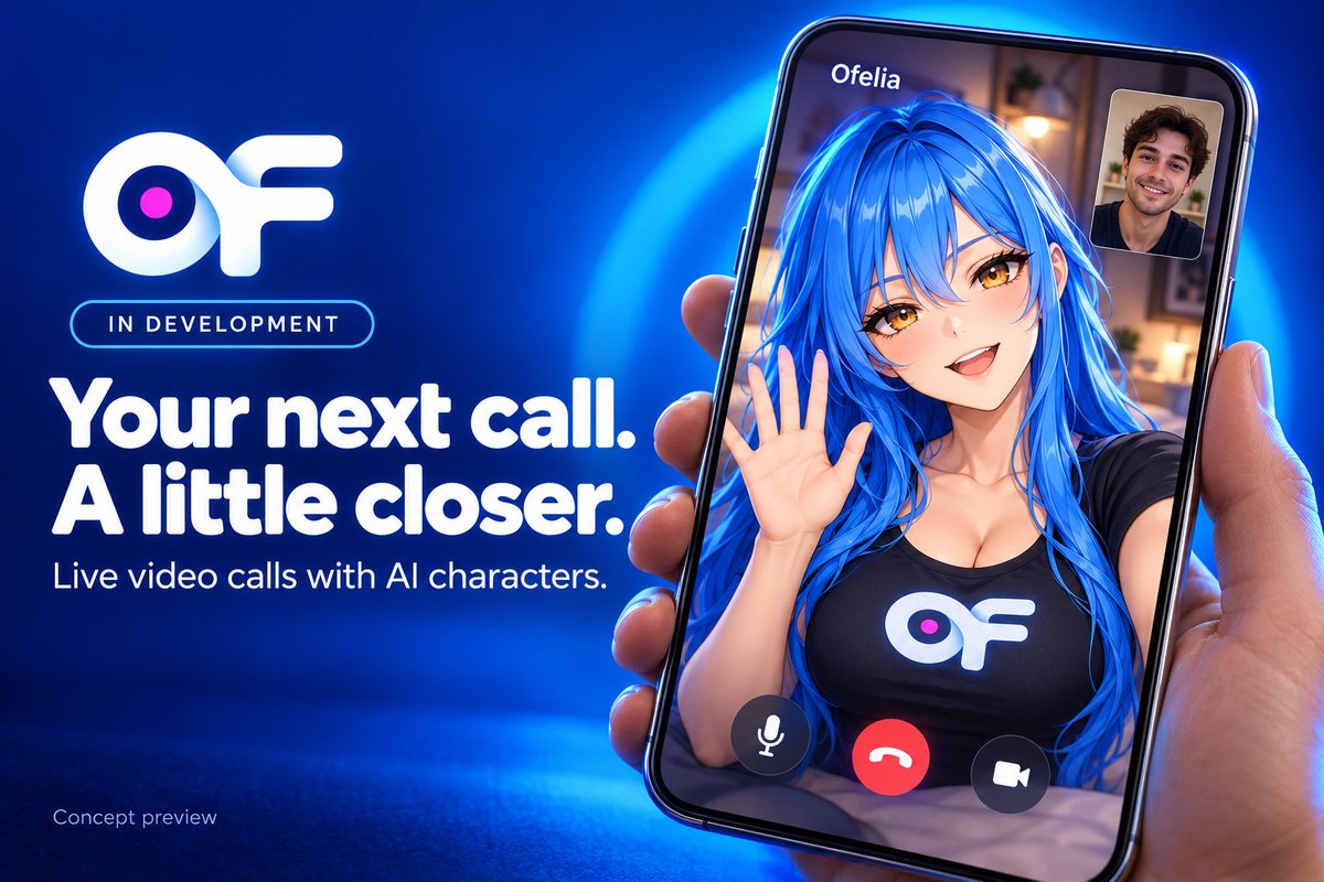 SolanaOrgasm's tweet photo. We are working on a next massive update!!!

What if her next message was a call? 📲💙

We’re working on live video calls with your favorite AI girls. Here’s a first look at what we’re building.

Still in development. Who would you call first?

$OF https://t.co/stq7ke4JSE
