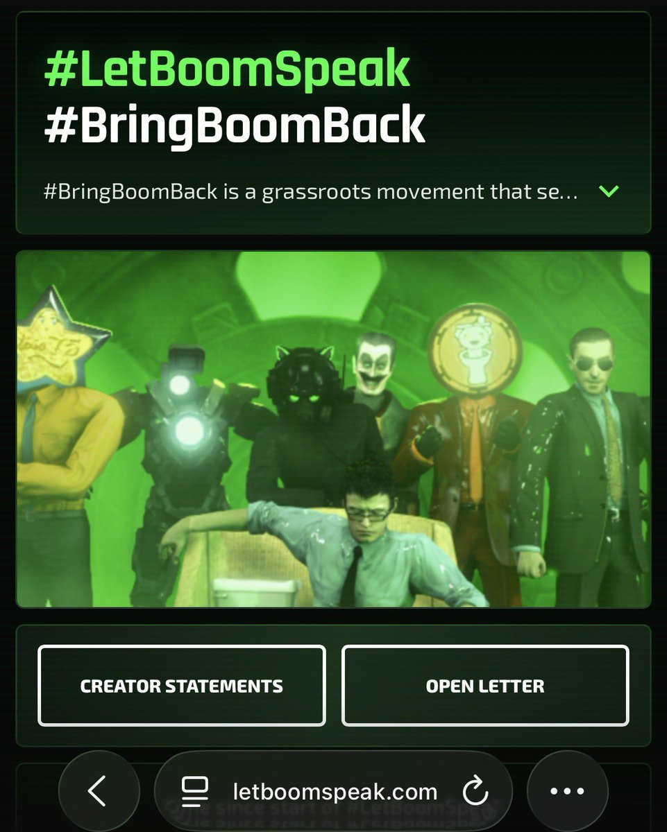 InvizArchive's tweet photo. Today marks the 1 year anniversary of Emergence, the abomination that ultimately launched the BringBoomBack movement. On that day, the entire fandom shattered, and we realized there was no way Boom had real control over ST anymore. 

To recognize this day, we’ve made a major update to https://t.co/KNasFj3u9n. As you may have noticed, the site has not been updated with the latest news in several months due to having a small team and everyone’s busy schedules. But we have added articles about many of the major events from the past few months. 

BRAND NEW: 

A News page has been added to the top menu of the website. This page contains shorter articles than the “Articles and Timeline” page, which is reserved for longer articles. While that page acts more as a full archive, the news page contains more summarized updates of the most important events. https://t.co/DATZ9wn9jX 

Plunger wrote a new page about the 2024 strikes on creators’ channels on the “Articles and Timeline” page. In 2024, Invisible narratives put strikes Skibidi creators’ channels to try to get them to sign contracts and join their Creator Alliance. This page has all the details. https://t.co/re8SjIkC2x 

Plunger made a Frequently Asked Questions (FAQ) page to help people understand the most misunderstood parts of this situation. https://t.co/orDgrg2V6H 

We will be announcing an art contest for a new banner for the top of the site. Rules for the art contest will follow after this announcement. 

We will be making more updates and adding more things to the website in the coming weeks. This is not the only update you will see, so stay tuned.

Thank you all for your support of #BringBoomBack and #LetBoomSpeak, as well as your support of https://t.co/KNasFj3u9n. Please keep sharing the website everywhere on social media, to Skibidi fans who don’t know about Inviz, and to people outside the fandom, especially journalists and Youtubers.

#SkibidiToilet