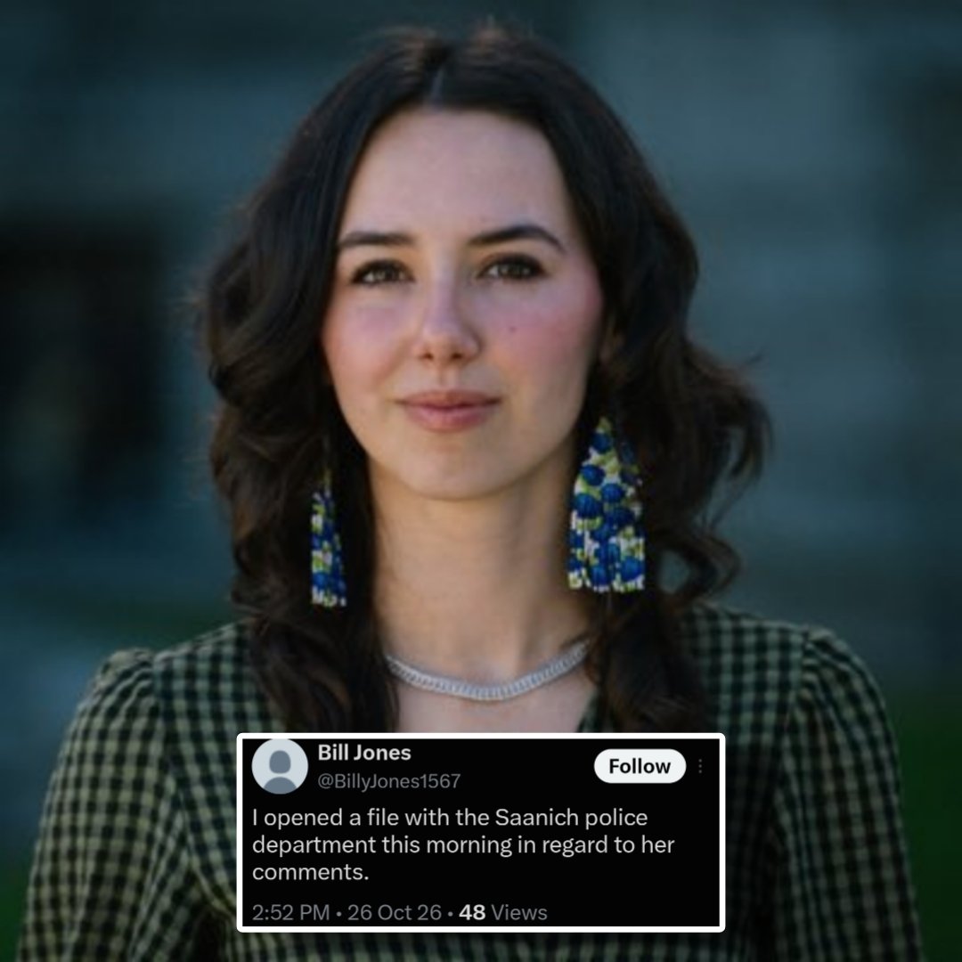 truckdriverpleb's tweet photo. A user on X has filed a police report against Green Party leader Emily Lowan for her hateful comments towards Conservatives on election night

She said Conservatives should not even exist

Do you think the Sannich police will take this complaint seriously? https://t.co/mg06eRA7za