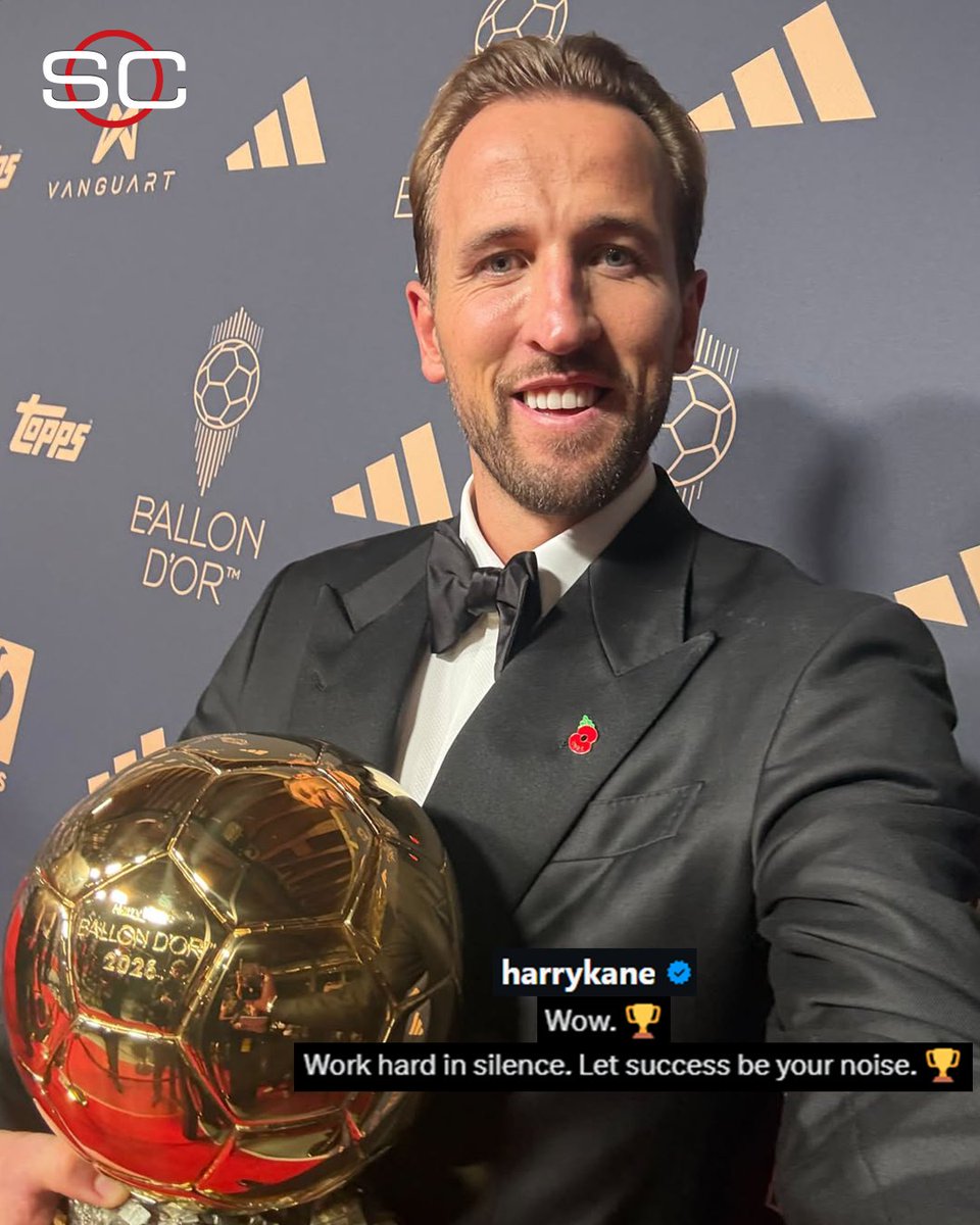 SC_ESPN's tweet photo. LA FELICIDAD Y EL MENSAJE DE HARRY KANE: el delantero inglés se expresó en sus redes sociales luego de ganar el Balón de Oro. https://t.co/4PslZ9Ej4c