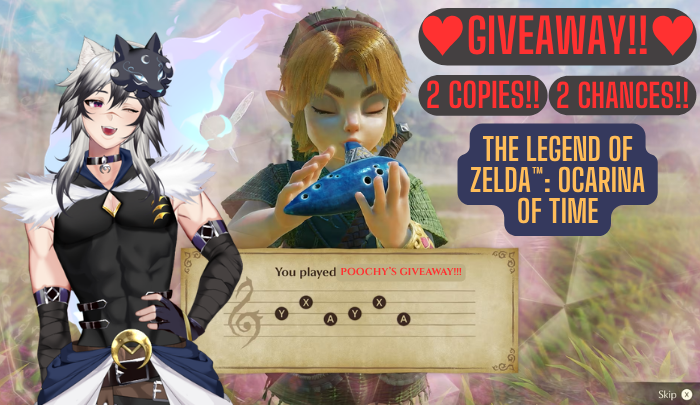 KanarasuVT's tweet photo. FINAL GIVEAWAY FOR THE YEAR!
We're giving away 2 copies of Zelda Ocarina of Time Switch 2 Giveaway!
Rules:
Must be following
Like
Retweet
And comment your favorite Zelda game! 

Entries end November 1st! The Giveaway will be done live November 2nd at 7:30pm CST. Good Luck!

#ZeldaOcarinaOfTime #giveaways #Zelda