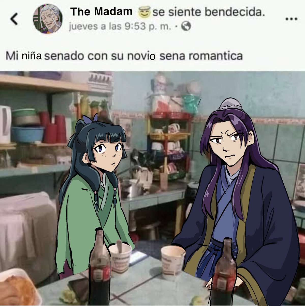 thisisanerror_'s tweet photo. Repostea el primer curi que hice de la boticaria hace un mes. Jinshi visitando la casa Verde Gris al final de la temporada 3 😌
#apothercarydiaries https://t.co/W8nLp6dhAh
