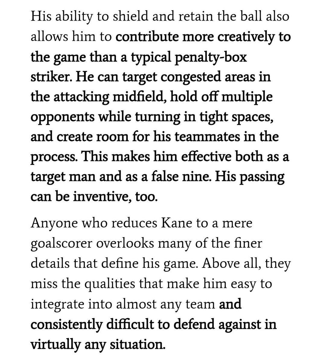 MartinRafelt's tweet photo. My funny little tidbit of the day is that I wrote about Kane ten years ago in our Euro-Preview at SV and I dared to compare him to SERGIO BUSQUETS of all players.

10y later, René Marić is his coach, lets him operate in these zones and he goes on to win the Ballon d'Or.

Lovely. https://t.co/HtFDDbsjJ9