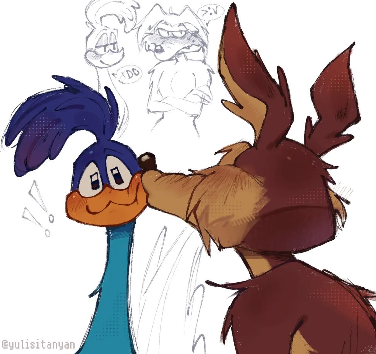YoteBehavior's tweet photo. I and Roadrunner when the camera are down https://t.co/tN2YuXxTYL