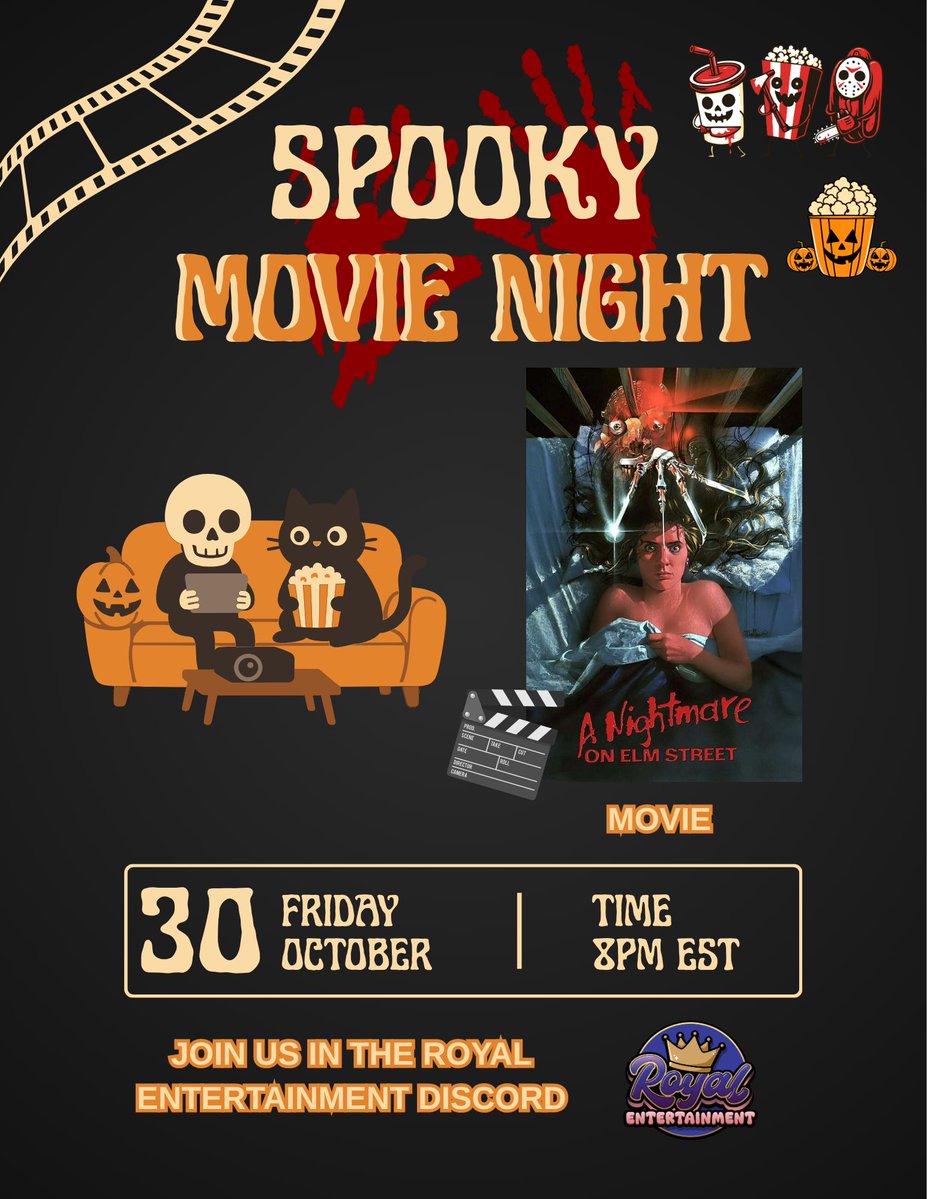 aqua_empress's tweet photo. Hey Aquamariners, it’s spooky week! I’m so excited to hang out with everyone while having fun. Also I will be hosting a spooky movie night this Friday, in the Royal Entertainment discord. We will be watching Nightmare on Elm Street (1984). Stay tuned! 🎃👻

👑: Link to the discord below 
🌊: https://t.co/YlRK1J6gxb
🐚: https://t.co/8jiSlgli1z