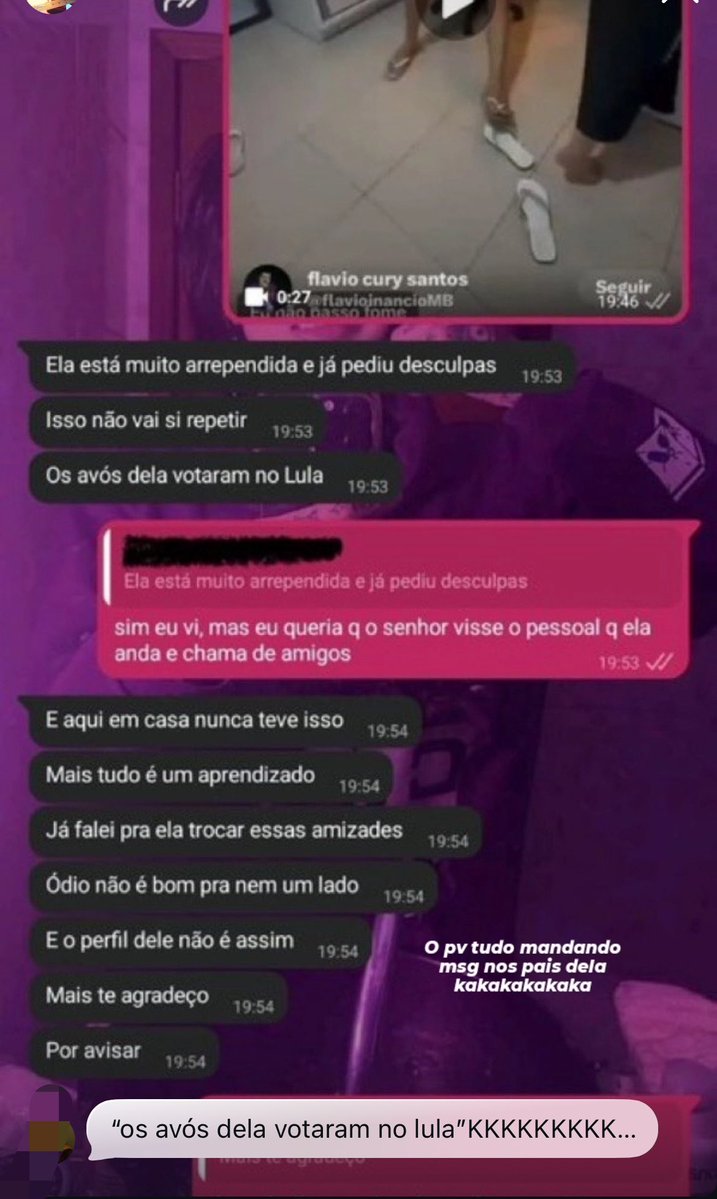 gabiwqlz's tweet photo. “os avós votam no lula” como se fosse amenizar ela falando q mulheres e crianças deveriam ser estupradas. https://t.co/fkA81heq6v
